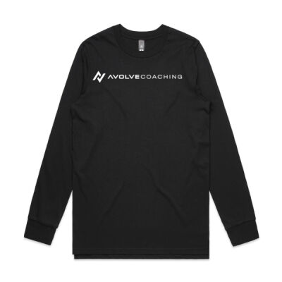 Men's Long Sleeve - Front Logo - WHITE Thumbnail