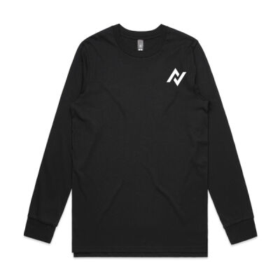 Men's Long Sleeve - Back Logo 2 - WHITE Thumbnail