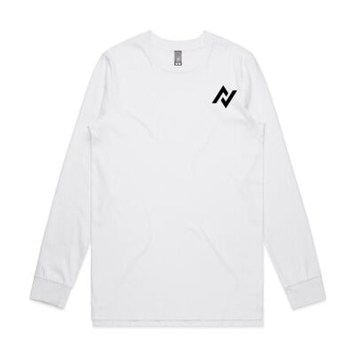 Men's Long Sleeve - Back Logo 2 - BLACK Thumbnail