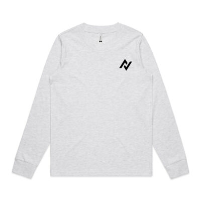 Women's Long Sleeve - Back Logo 2 - BLACK Thumbnail