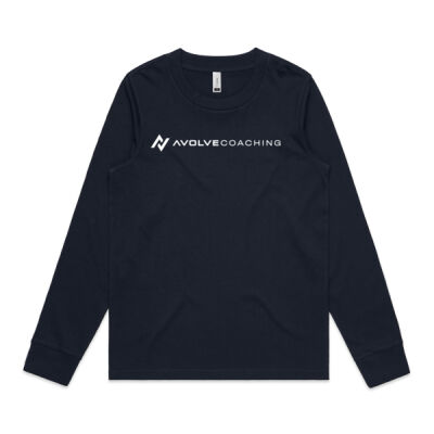Women's Long Sleeve - Front Logo - WHITE Thumbnail