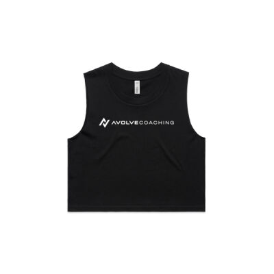 Women's Crop Tank - Large Logo 1 - WHITE Thumbnail