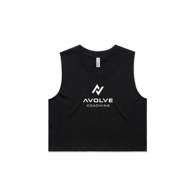 Women's Crop Tank - Large Logo 2 - WHITE Thumbnail