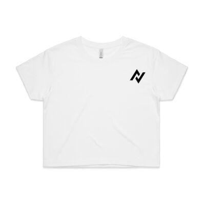 Women's Crop Tee - Back Logo 1 - BLACK Thumbnail