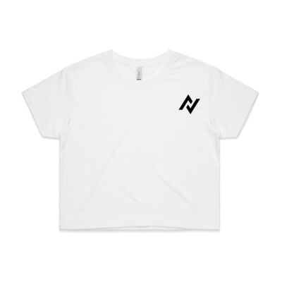 Women's Crop Tee - Back Logo 2 - BLACK Thumbnail